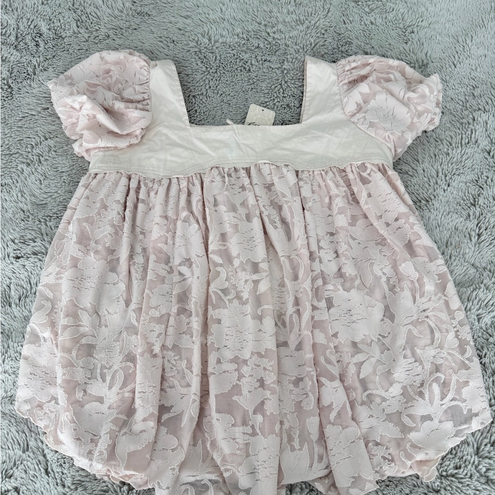 Free People Kids Blouse in Soft Pink Lace